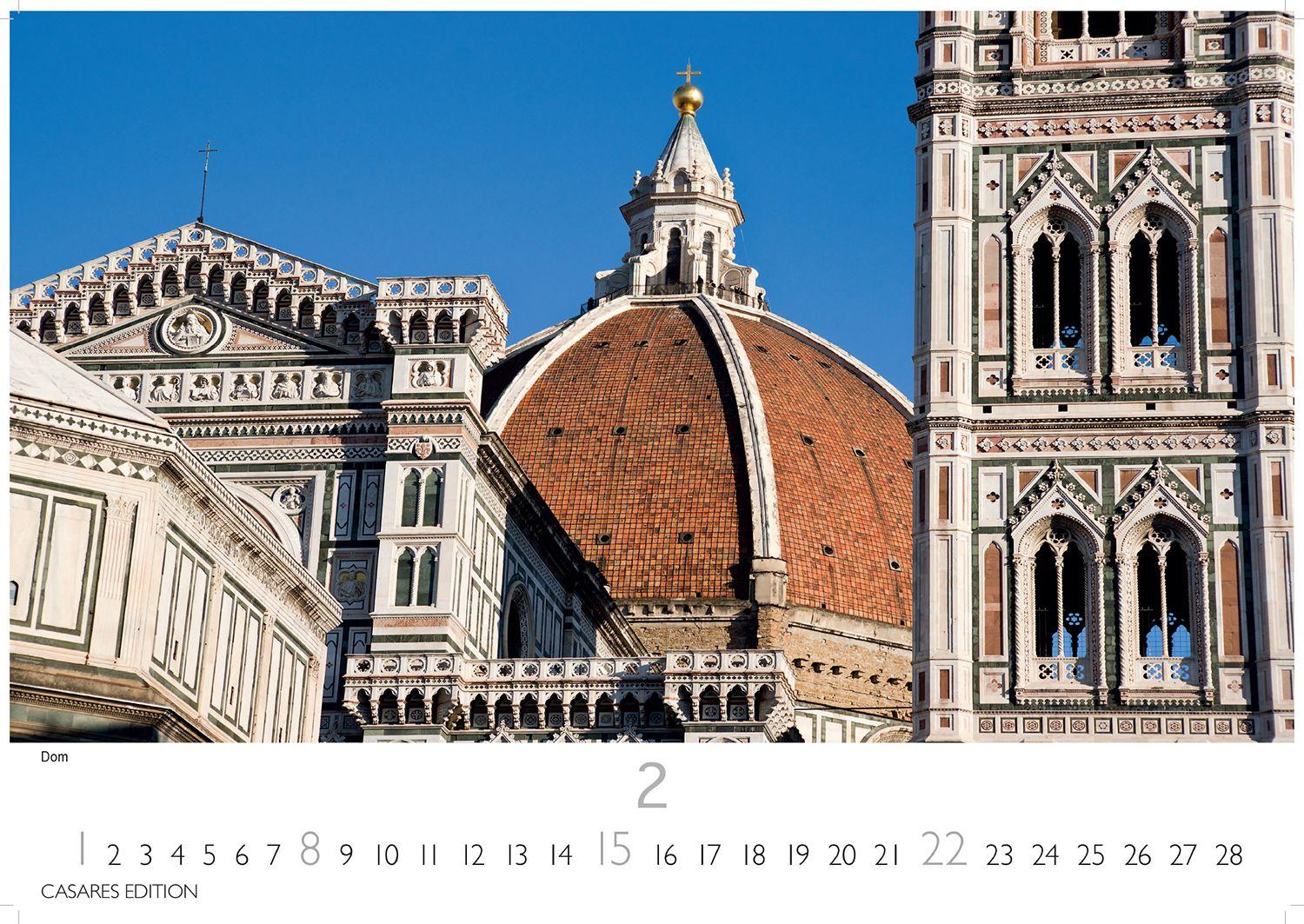 Beispielinhalt (Bild) Florenz Kalender 2026 - Wandkalender | Fotokalender Italien 35x50cm Toskana Flair für Ihr Zuhause | Hochwertiger . mit 12 atemberaubenden Motiven