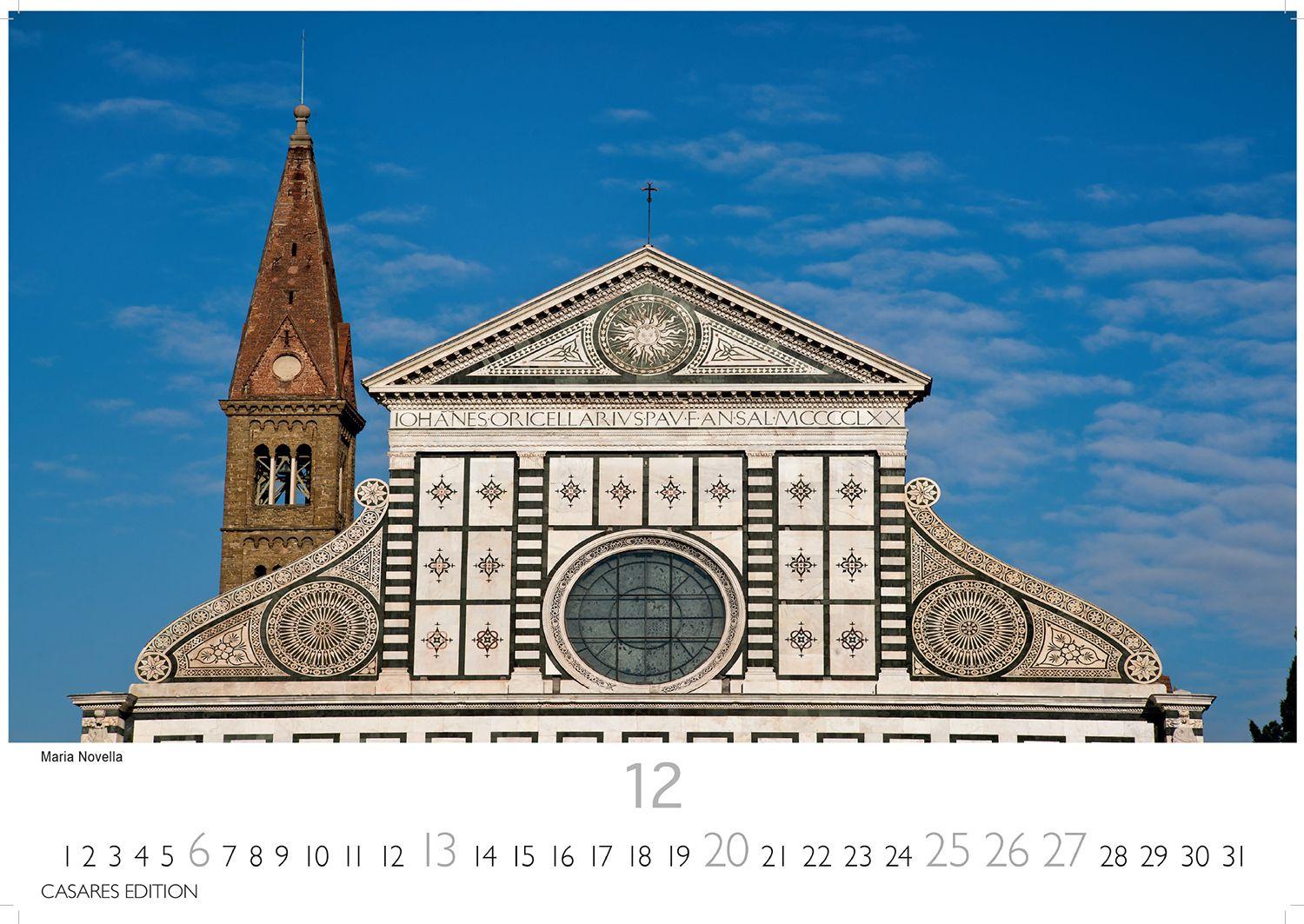 Beispielinhalt (Bild) Florenz Kalender 2026 - Wandkalender | Fotokalender Italien 35x50cm Toskana Flair für Ihr Zuhause | Hochwertiger . mit 12 atemberaubenden Motiven