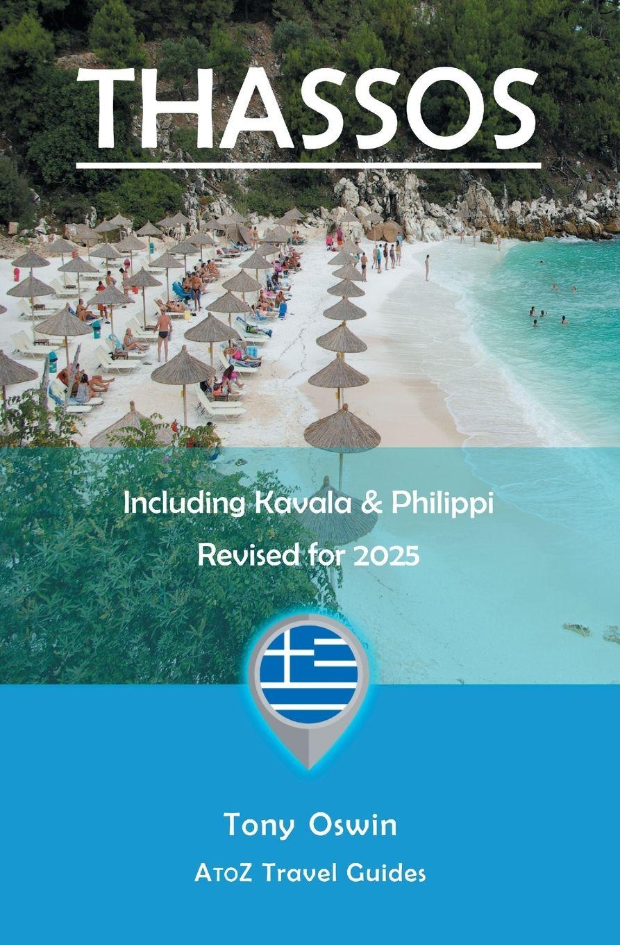 Vorderes Coverbild A to Z Guide to Thassos 2025, including Kavala and Philippi