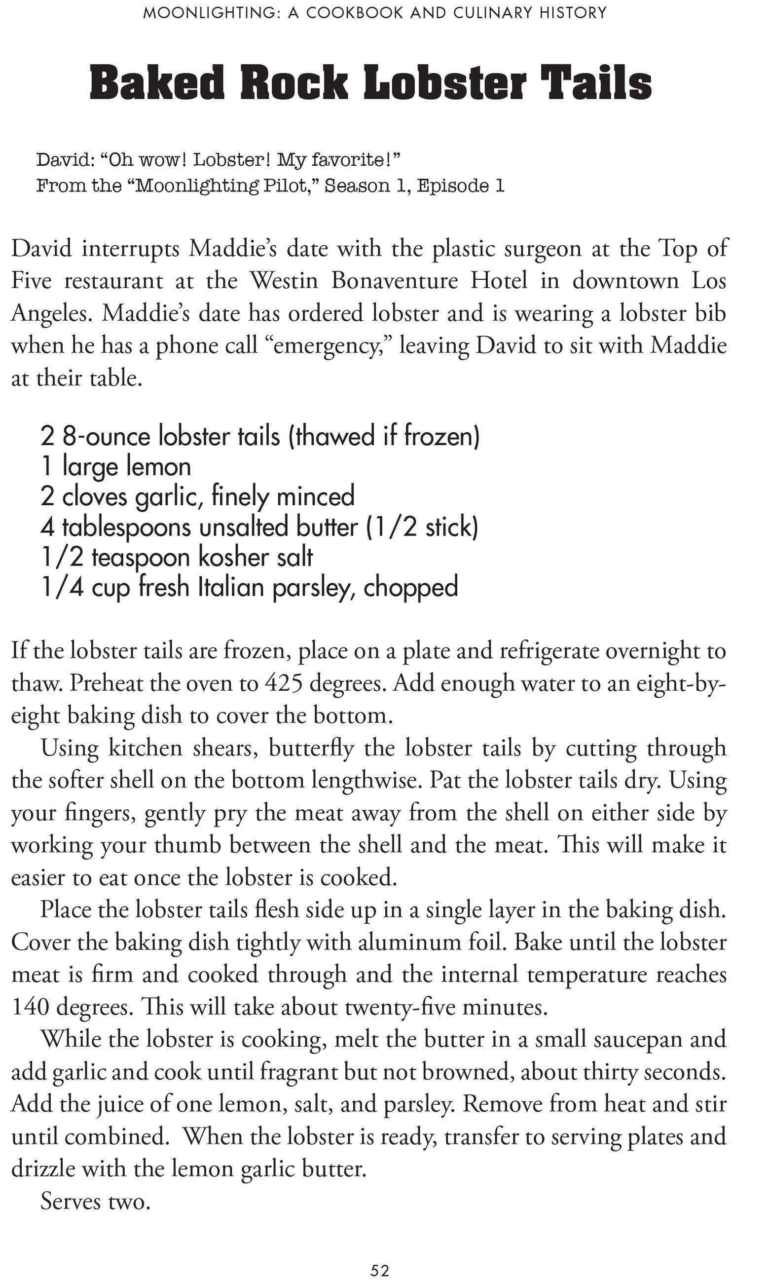 Beispielinhalt (Bild) Moonlighting: A Cookbook and Culinary History