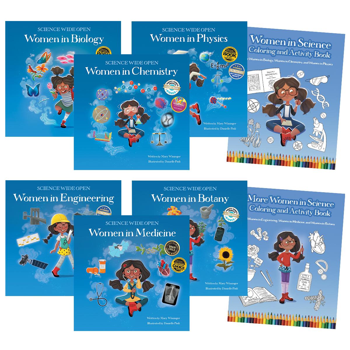 Vorderes Coverbild Women in Stem Hardcover Book Set with Coloring and Activity Books