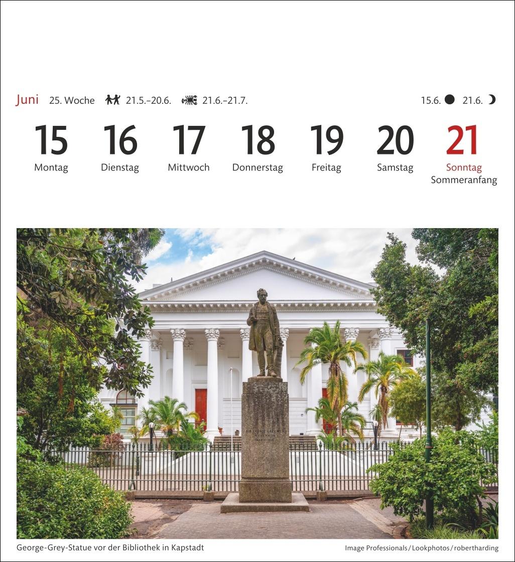 Beispielinhalt (Bild) Südafrika & Namibia Sehnsuchtskalender 2026 - Wochenkalender mit 53 Postkarten