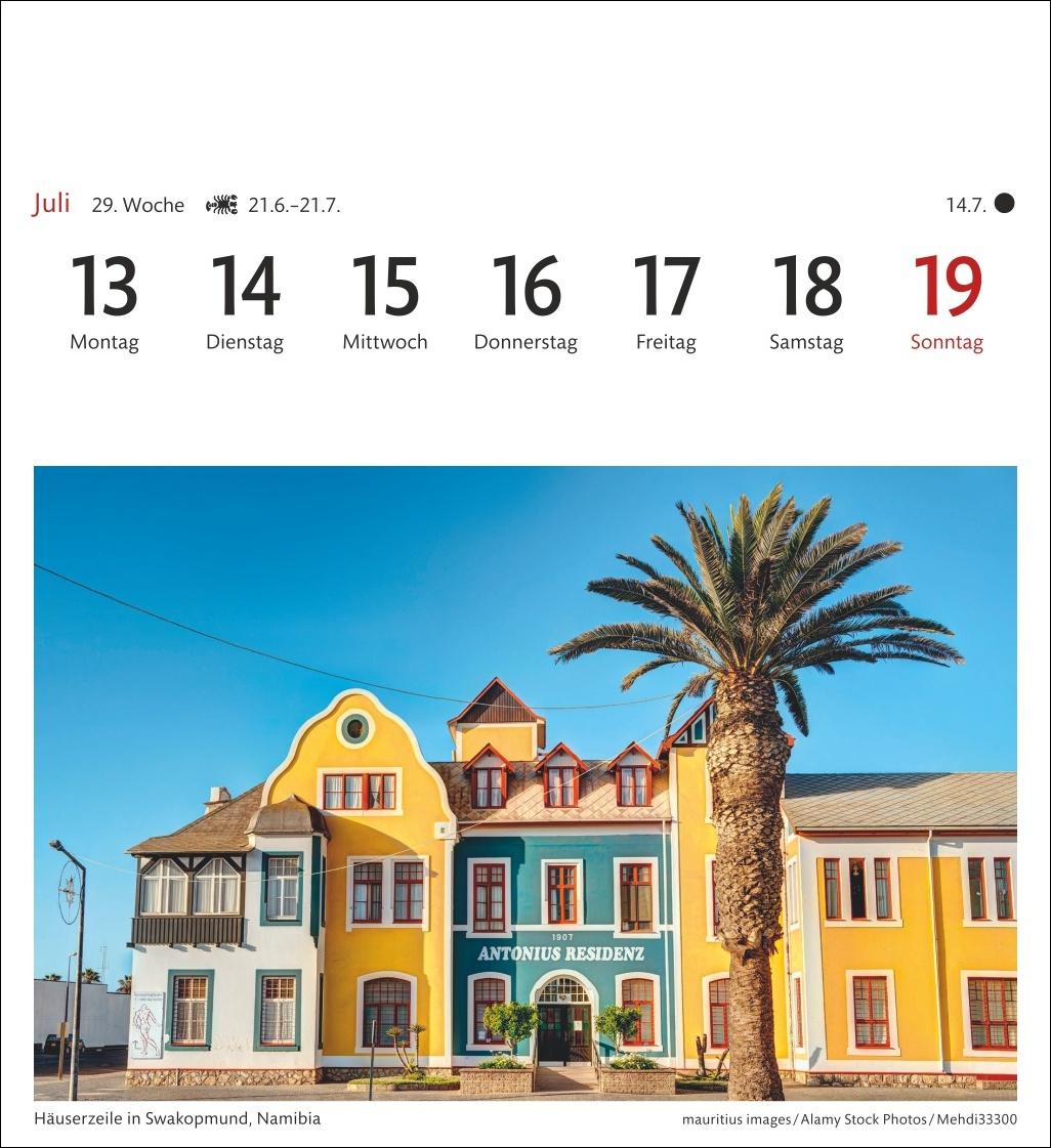 Beispielinhalt (Bild) Südafrika & Namibia Sehnsuchtskalender 2026 - Wochenkalender mit 53 Postkarten