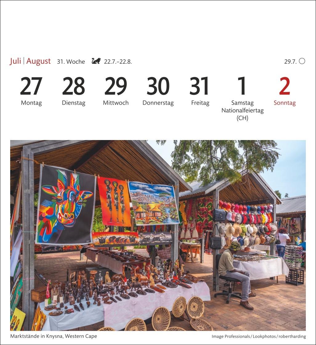 Beispielinhalt (Bild) Südafrika & Namibia Sehnsuchtskalender 2026 - Wochenkalender mit 53 Postkarten