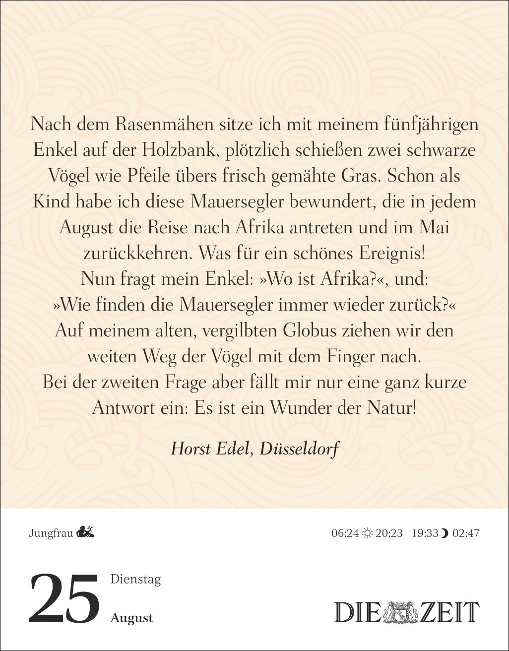 Beispielinhalt (Bild) Was mein Leben reicher macht Tagesabreißkalender 2026 - Glücksmomente für jeden Tag