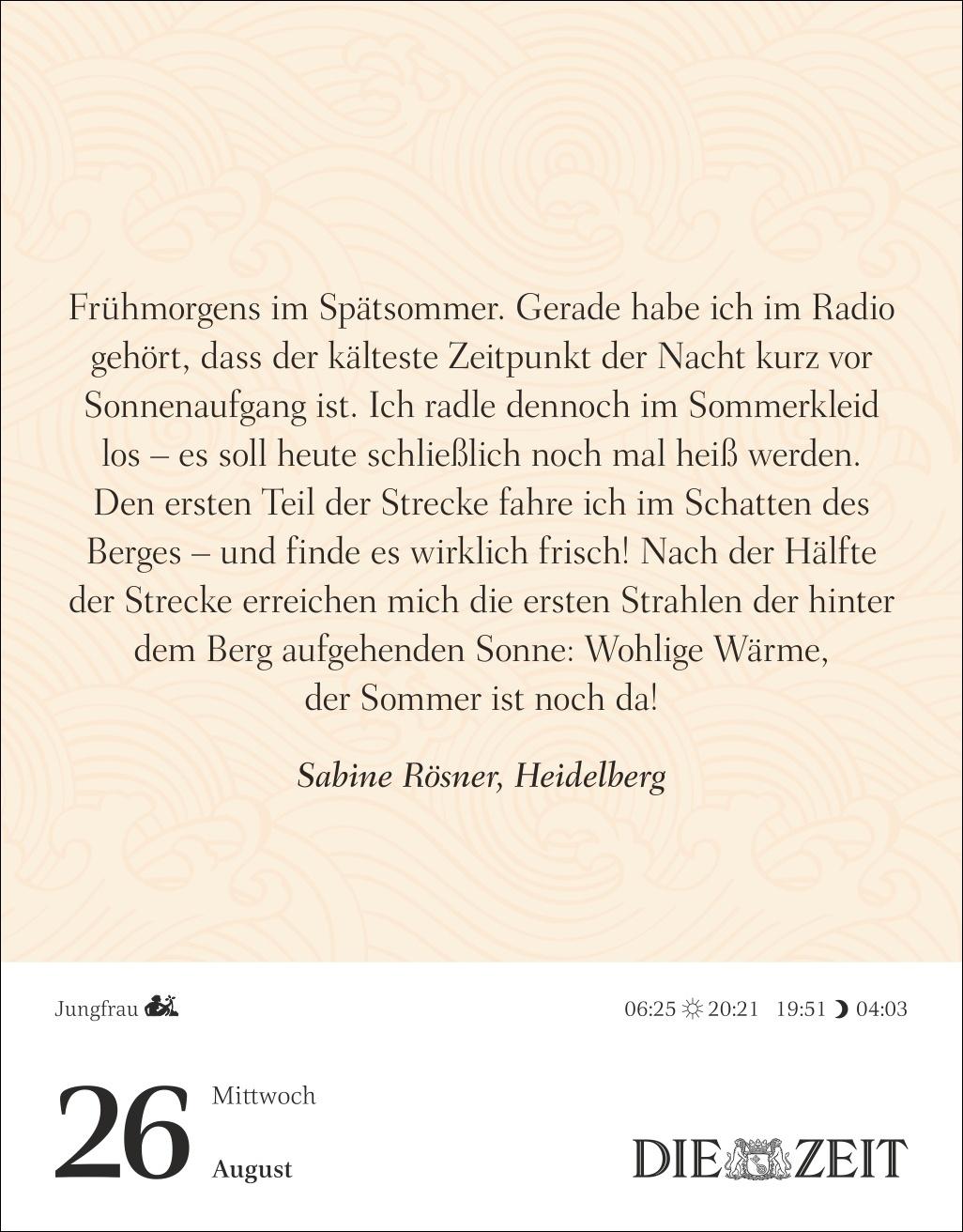 Beispielinhalt (Bild) Was mein Leben reicher macht Tagesabreißkalender 2026 - Glücksmomente für jeden Tag