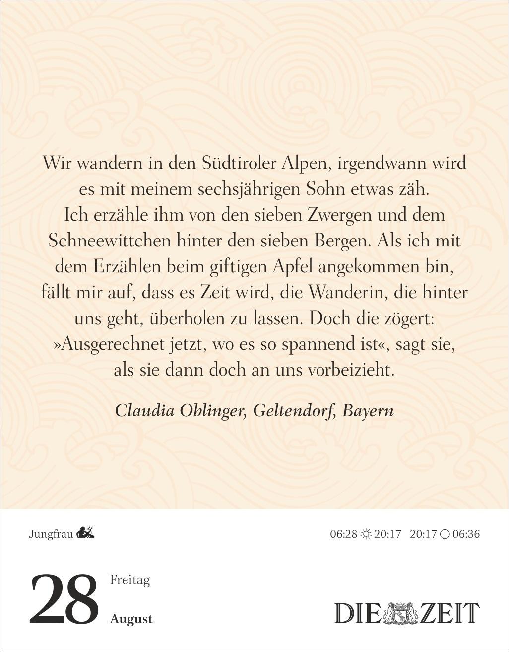 Beispielinhalt (Bild) Was mein Leben reicher macht Tagesabreißkalender 2026 - Glücksmomente für jeden Tag