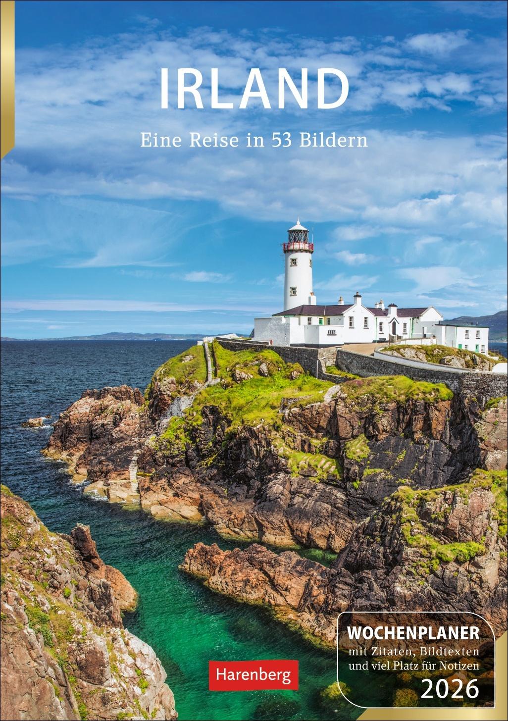 Vorderes Coverbild Irland Wochenplaner 2026 - Eine Reise in 53 Bildern