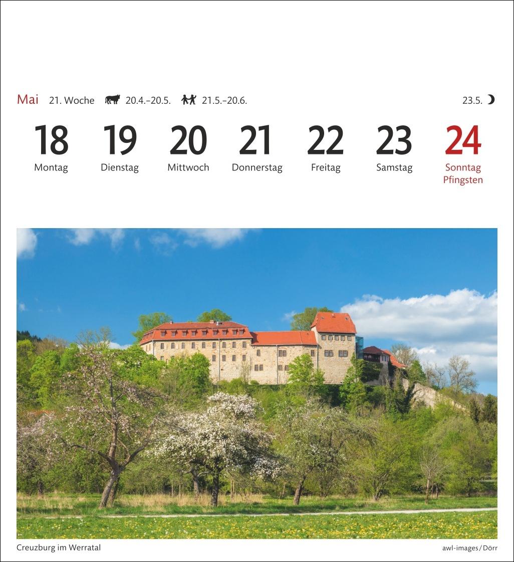 Beispielinhalt (Bild) Deutschland Sehnsuchtskalender 2026 - Wochenkalender mit 53 Postkarten