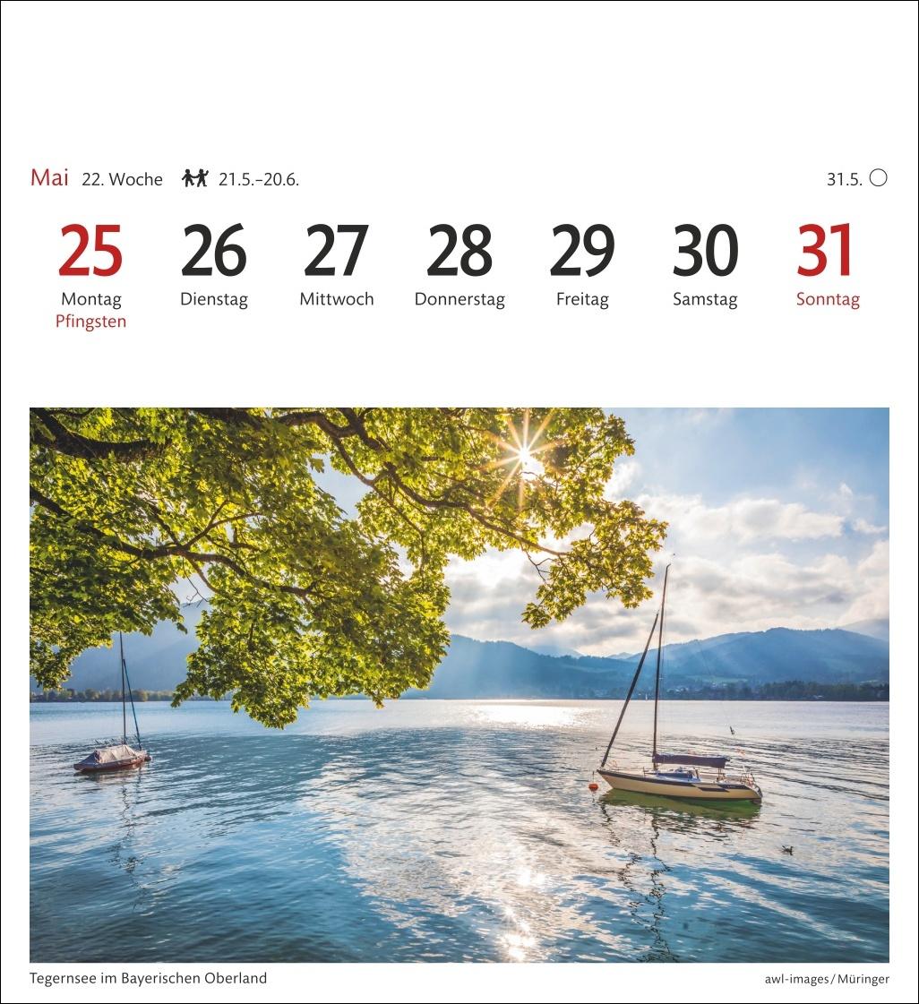 Beispielinhalt (Bild) Deutschland Sehnsuchtskalender 2026 - Wochenkalender mit 53 Postkarten