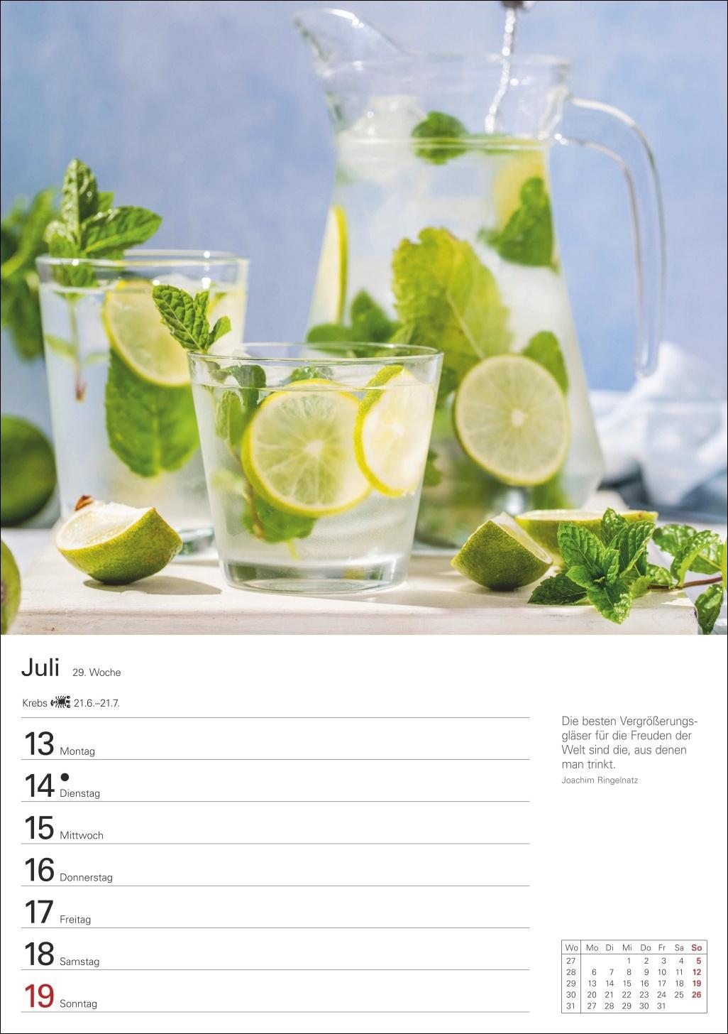 Beispielinhalt (Bild) Küchenkalender Wochenplaner 2026 - 53 inspirierende Fotografien