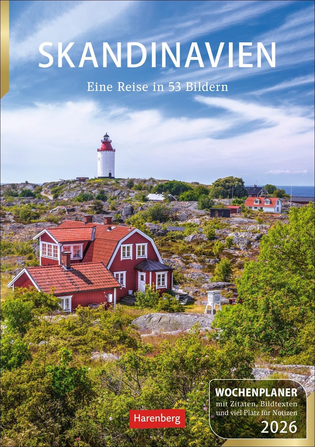 Vorderes Coverbild Skandinavien Wochenplaner 2026 - Eine Reise in 53 Bildern