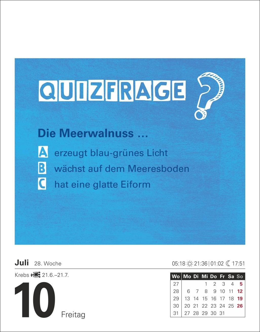 Beispielinhalt (Bild) Ist es wahr, dass ...? Tagesabreißkalender 2026 - Alltagswissen auf dem Prüfstand