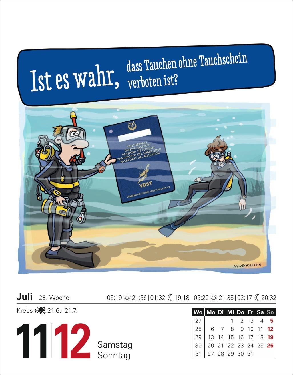 Beispielinhalt (Bild) Ist es wahr, dass ...? Tagesabreißkalender 2026 - Alltagswissen auf dem Prüfstand