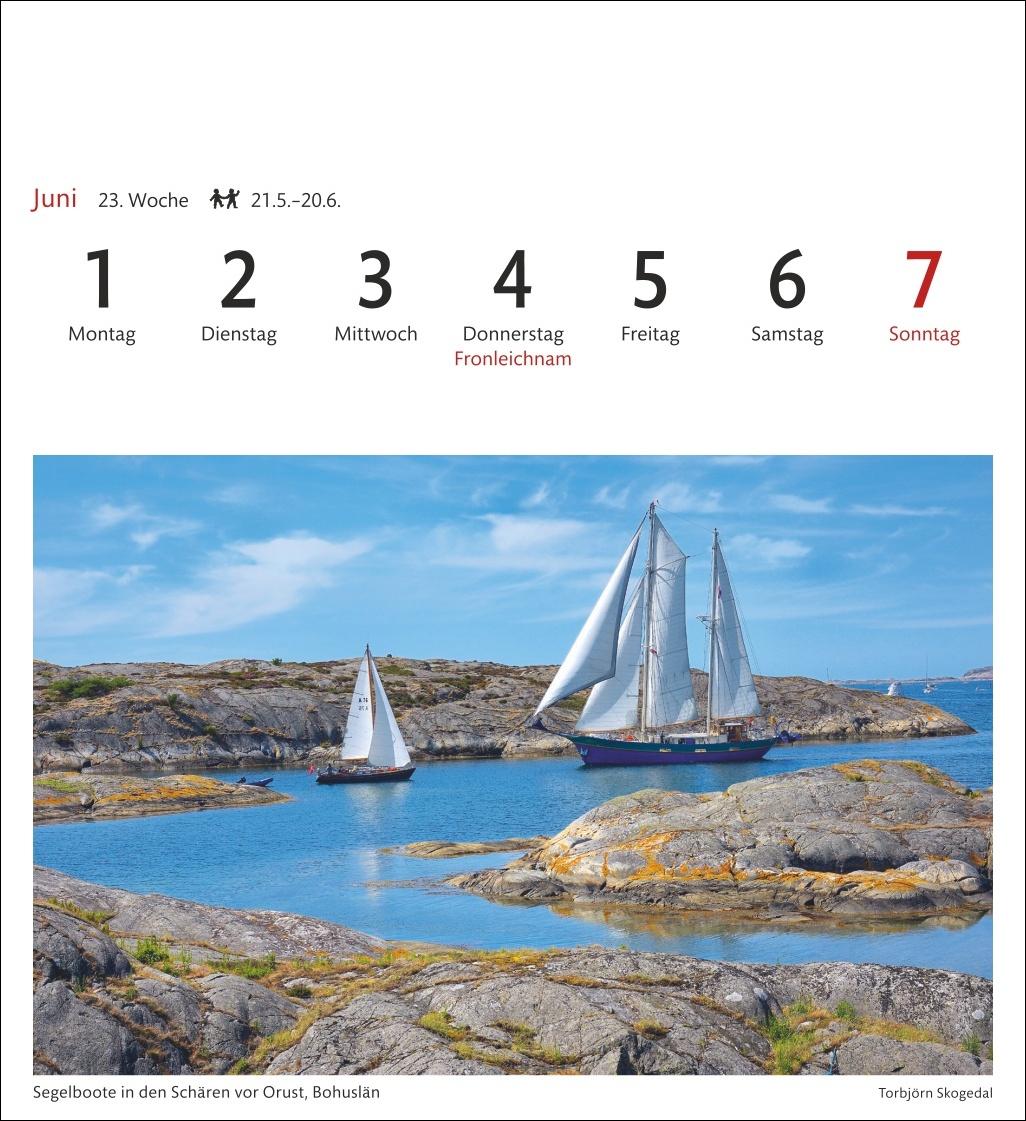 Beispielinhalt (Bild) Schweden Sehnsuchtskalender 2026 - Wochenkalender mit 53 Postkarten