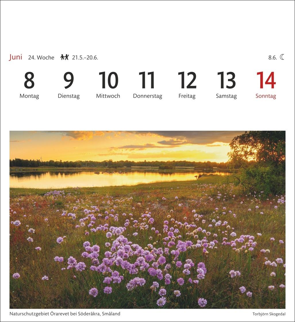 Beispielinhalt (Bild) Schweden Sehnsuchtskalender 2026 - Wochenkalender mit 53 Postkarten