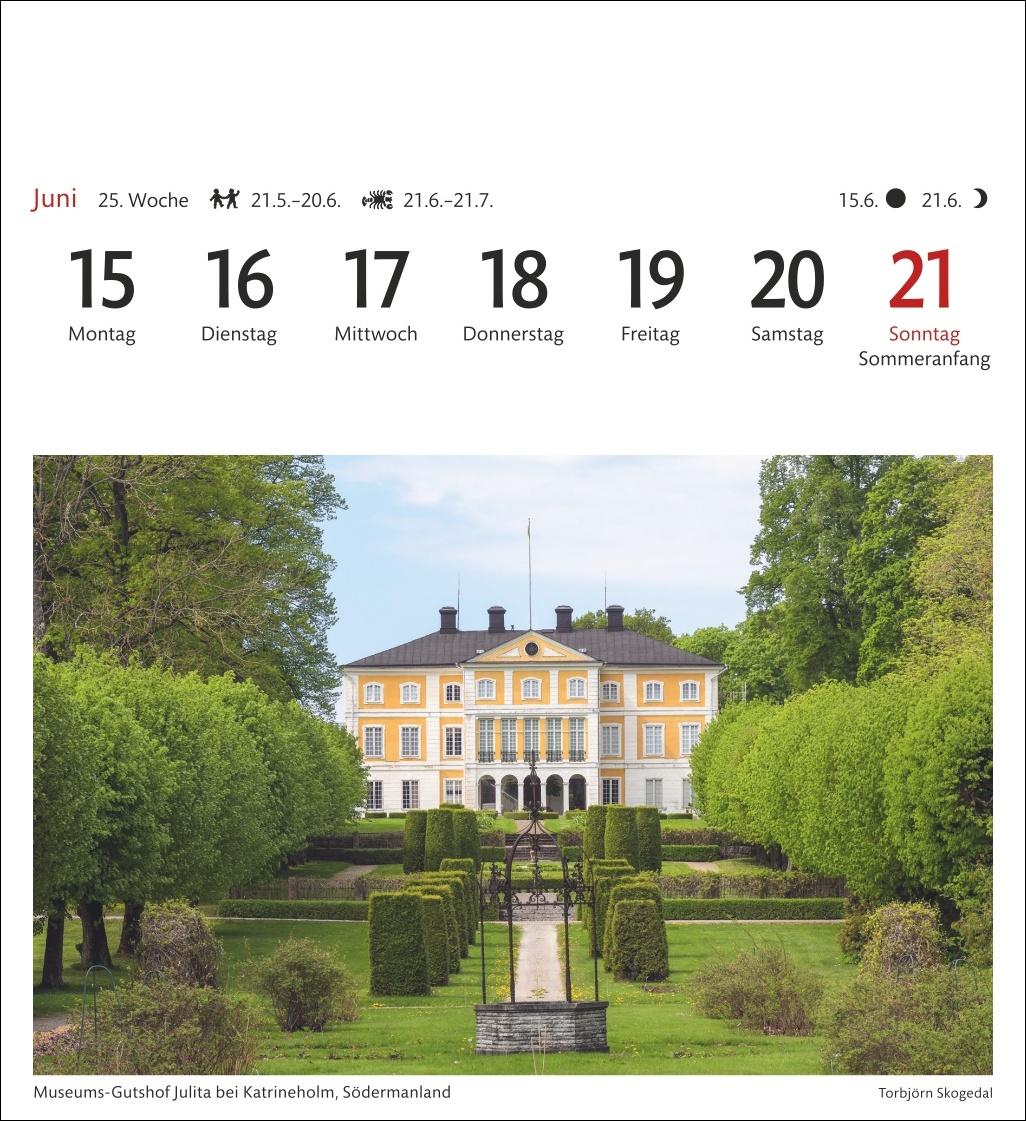 Beispielinhalt (Bild) Schweden Sehnsuchtskalender 2026 - Wochenkalender mit 53 Postkarten