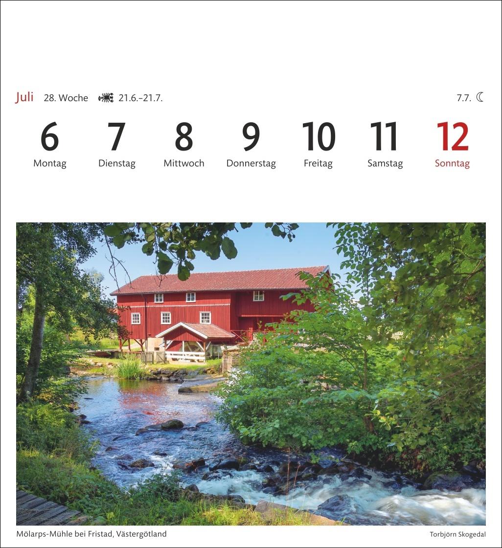 Beispielinhalt (Bild) Schweden Sehnsuchtskalender 2026 - Wochenkalender mit 53 Postkarten