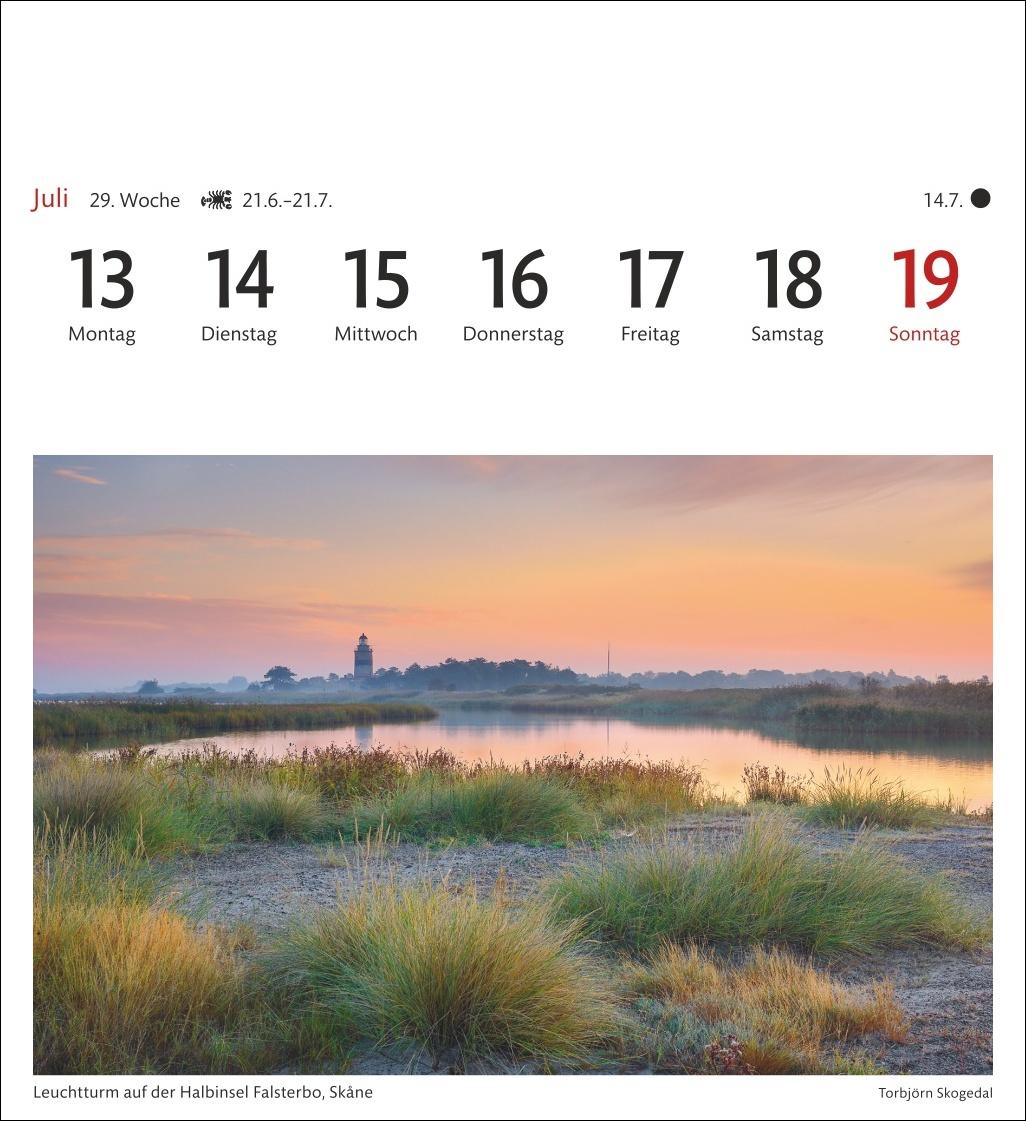 Beispielinhalt (Bild) Schweden Sehnsuchtskalender 2026 - Wochenkalender mit 53 Postkarten