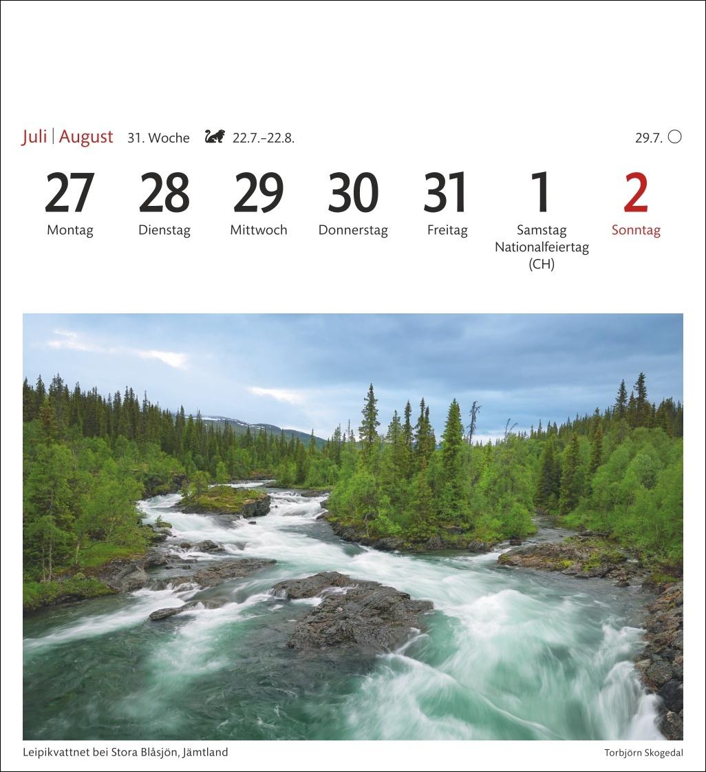 Beispielinhalt (Bild) Schweden Sehnsuchtskalender 2026 - Wochenkalender mit 53 Postkarten