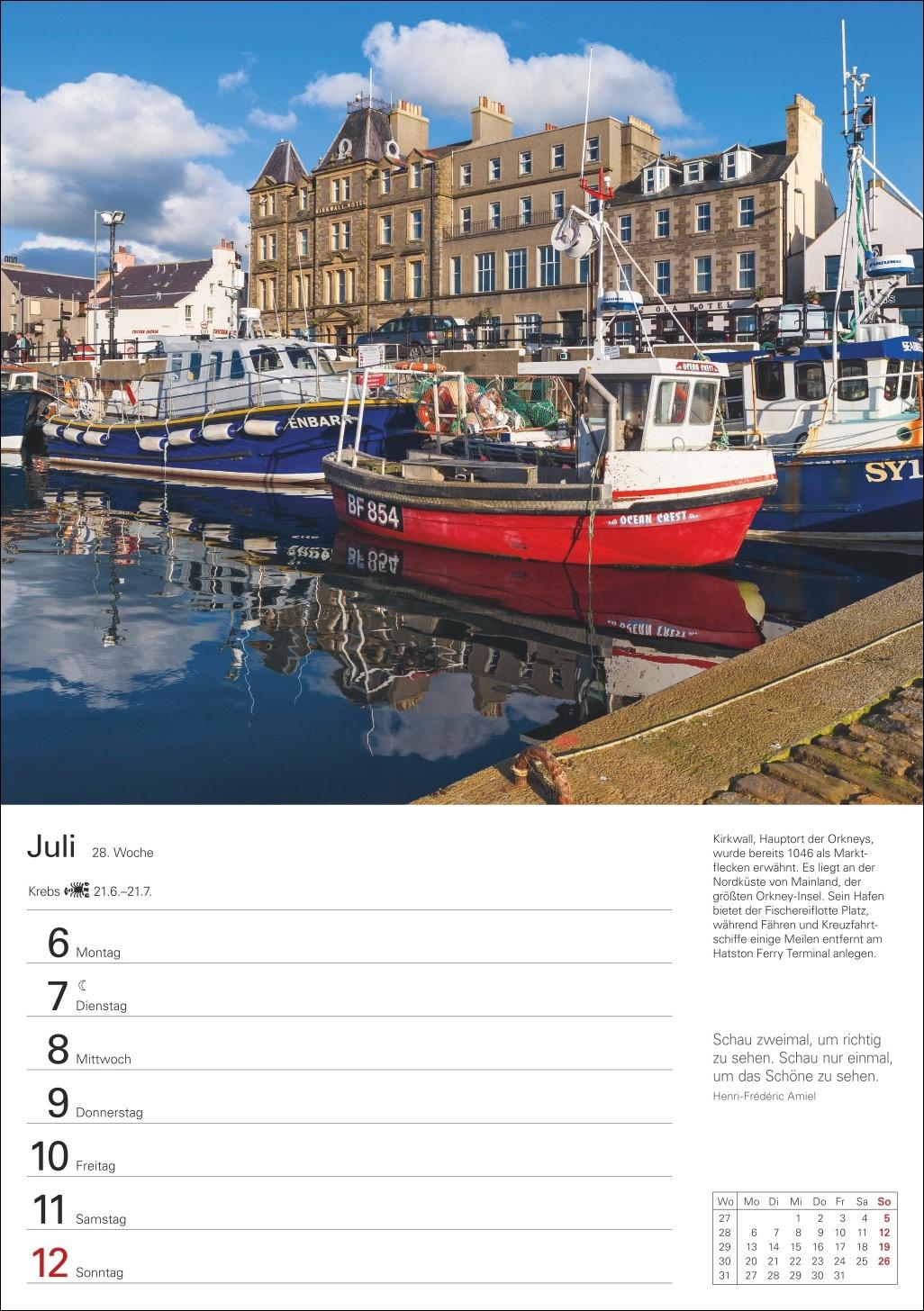 Beispielinhalt (Bild) Schottland Wochenplaner 2026 - Eine Reise in 53 Bildern