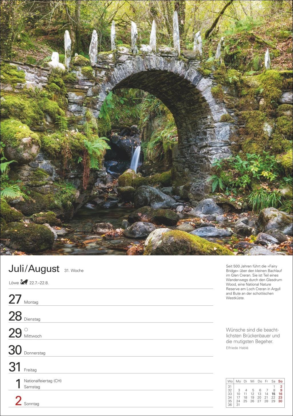 Beispielinhalt (Bild) Schottland Wochenplaner 2026 - Eine Reise in 53 Bildern
