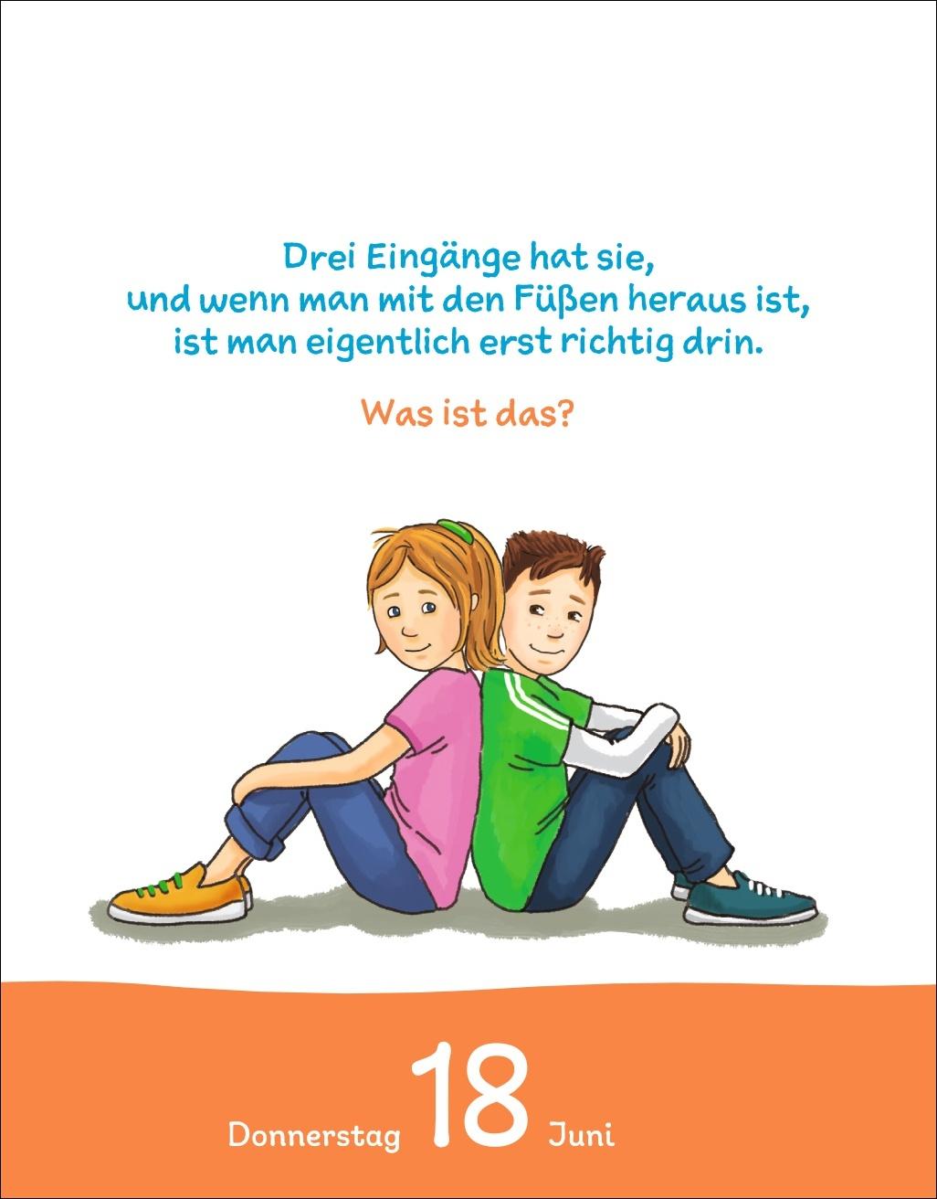 Beispielinhalt (Bild) Kalender für clevere Kids Tagesabreißkalender 2026