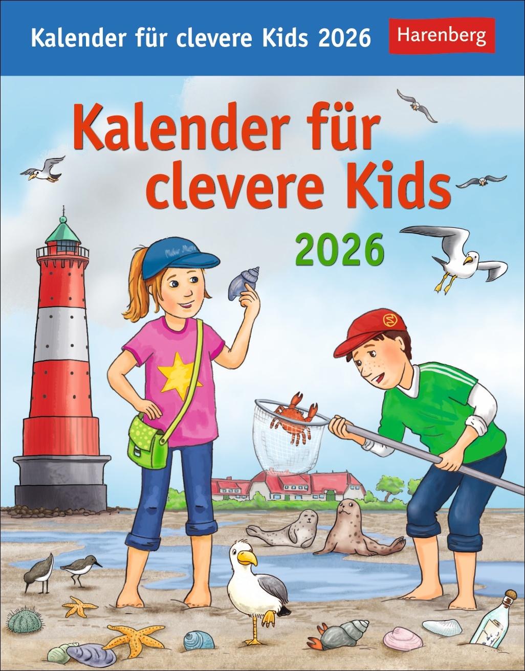 Vorderes Coverbild Kalender für clevere Kids Tagesabreißkalender 2026