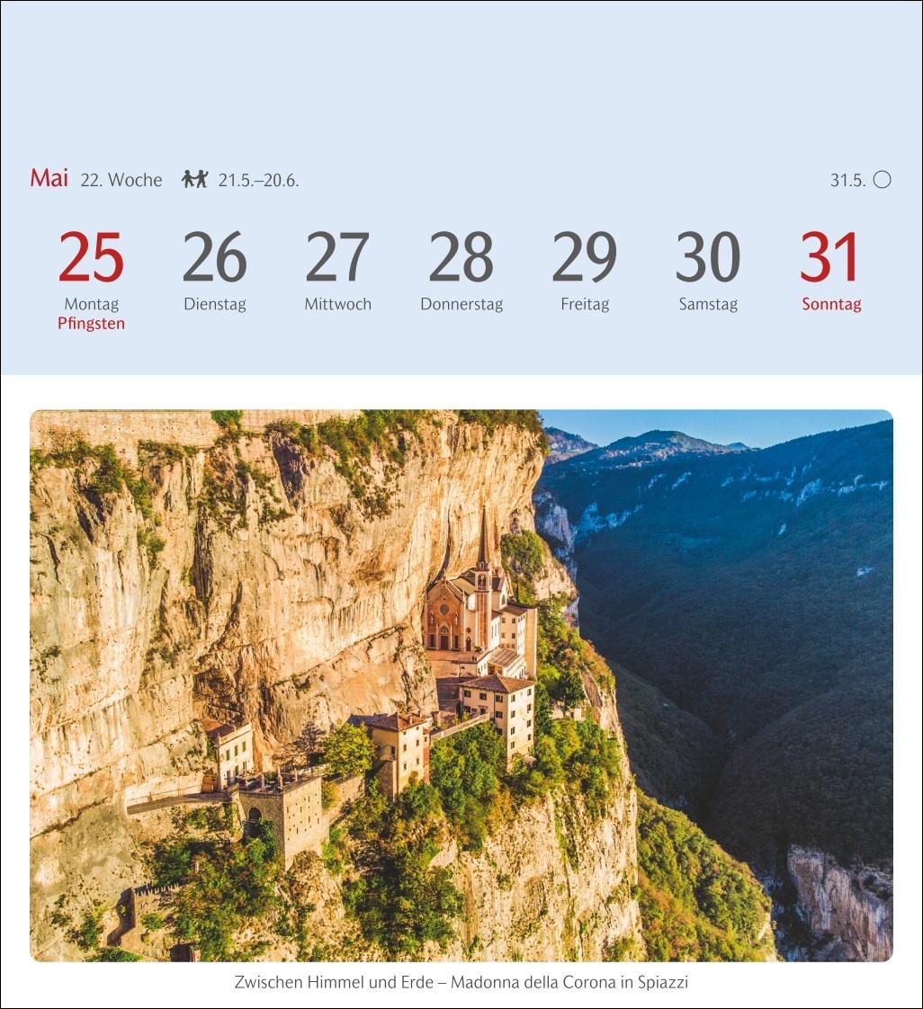 Beispielinhalt (Bild) Das Glück liegt in Italien Postkartenkalender 2026 - 53 Karten mit Kurzporträts zu den Zielen