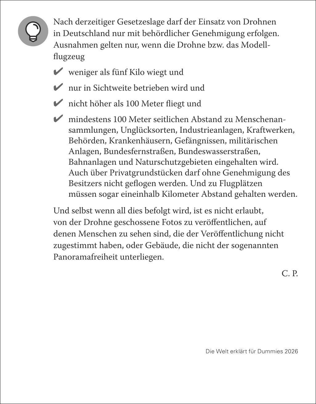 Beispielinhalt (Bild) Die Welt erklärt für Dummies Tagesabreißkalender 2026