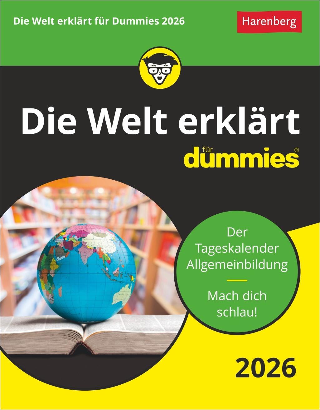 Vorderes Coverbild Die Welt erklärt für Dummies Tagesabreißkalender 2026