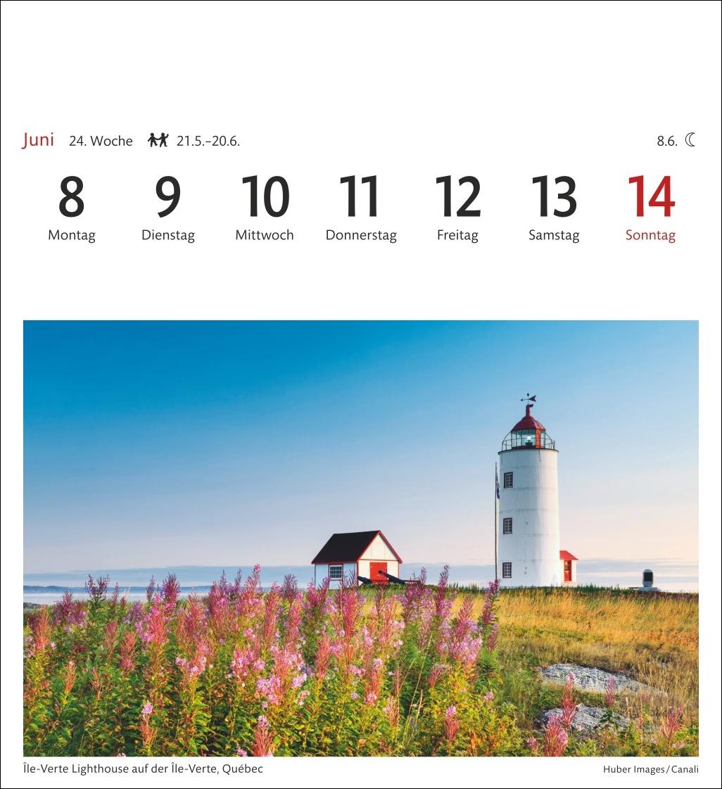 Beispielinhalt (Bild) Kanada Sehnsuchtskalender 2026 - Wochenkalender mit 53 Postkarten