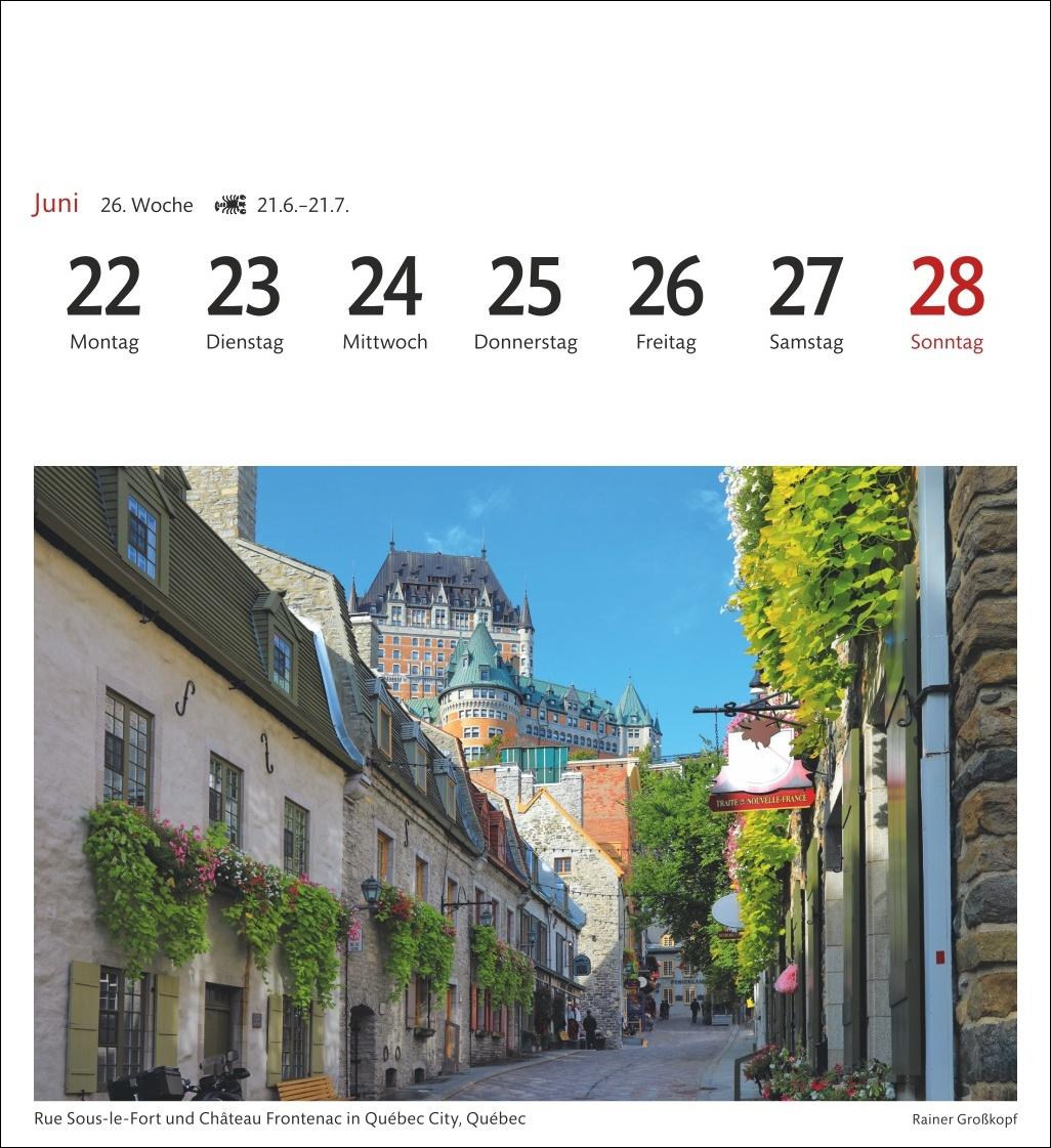 Beispielinhalt (Bild) Kanada Sehnsuchtskalender 2026 - Wochenkalender mit 53 Postkarten