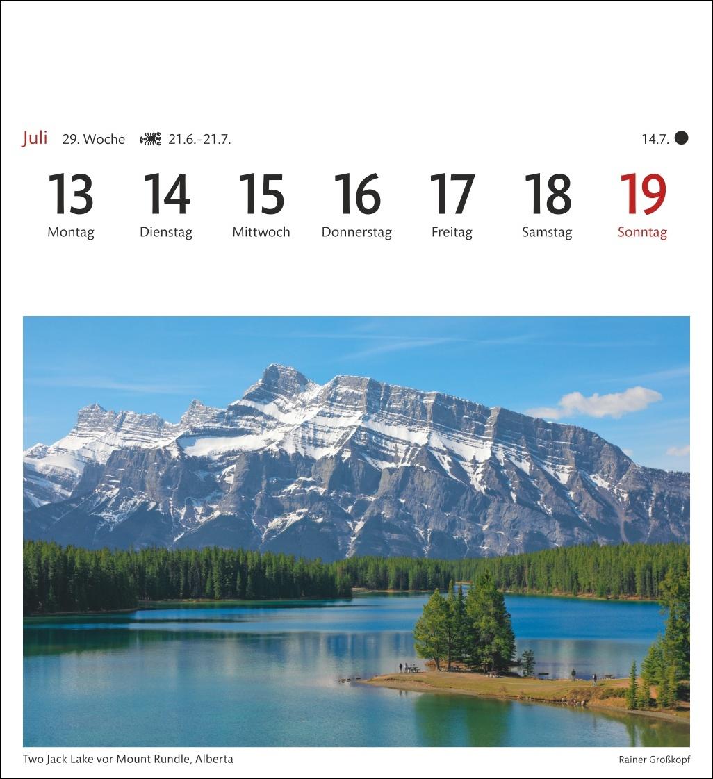 Beispielinhalt (Bild) Kanada Sehnsuchtskalender 2026 - Wochenkalender mit 53 Postkarten