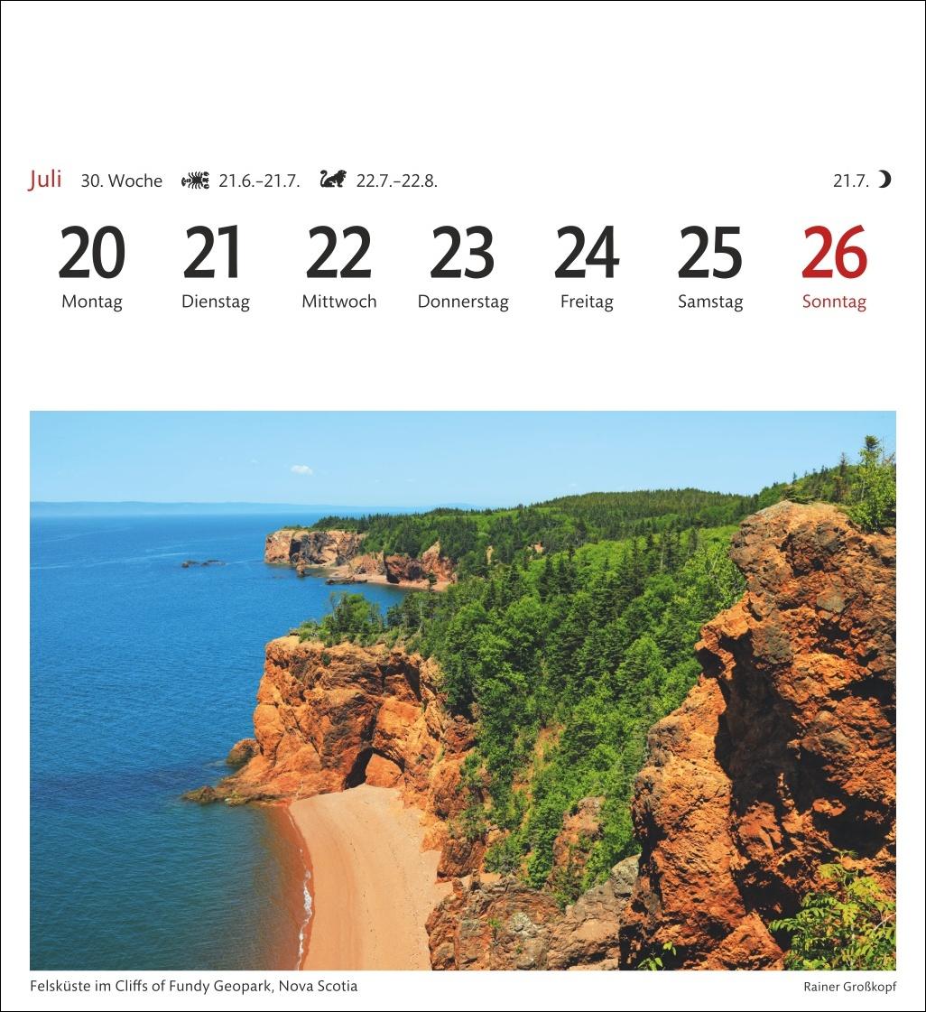 Beispielinhalt (Bild) Kanada Sehnsuchtskalender 2026 - Wochenkalender mit 53 Postkarten