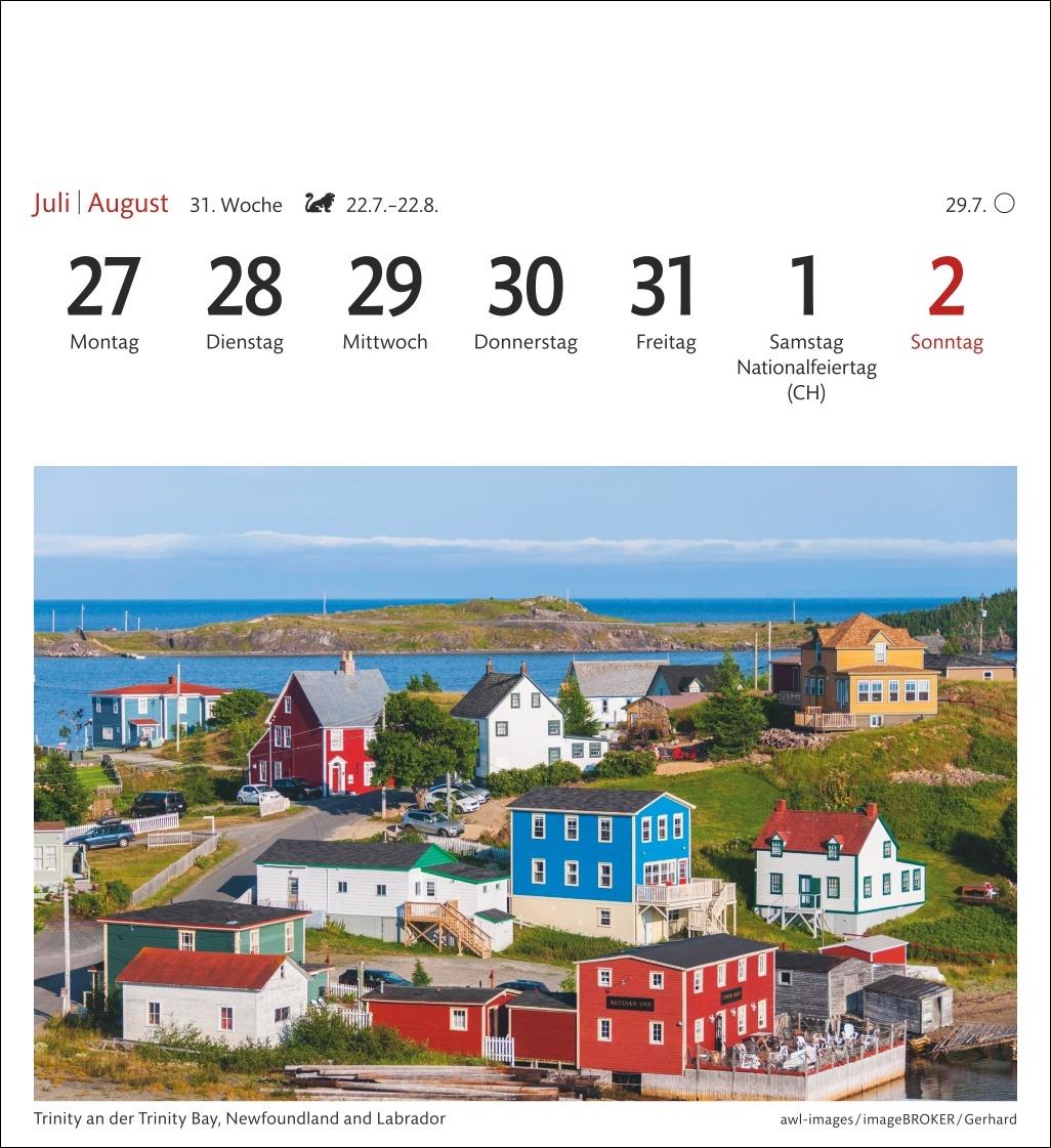 Beispielinhalt (Bild) Kanada Sehnsuchtskalender 2026 - Wochenkalender mit 53 Postkarten