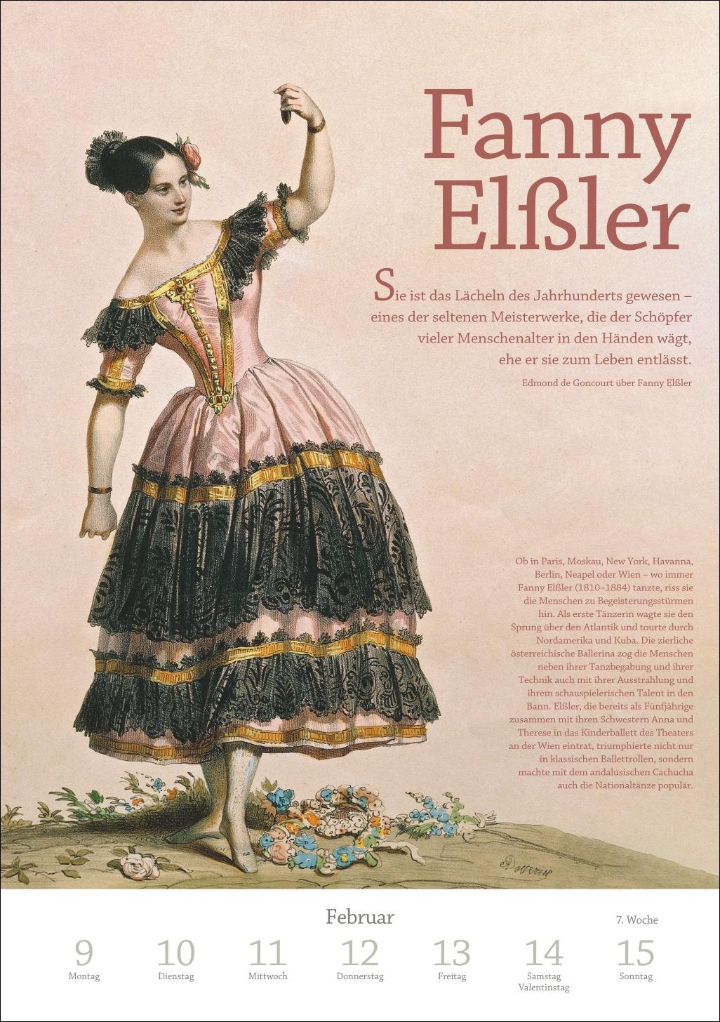 Beispielinhalt (Bild) Ich bin Ich Wochen-Kulturkalender 2026 - Gedanken berühmter Frauen