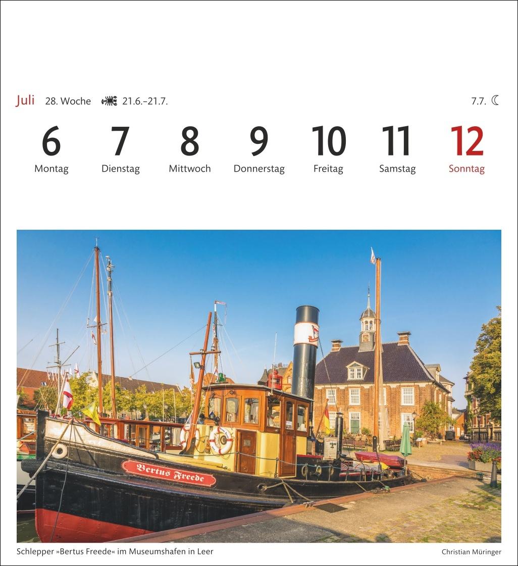 Beispielinhalt (Bild) Nordseeküste Sehnsuchtskalender 2026 - Wochenkalender mit 53 Postkarten