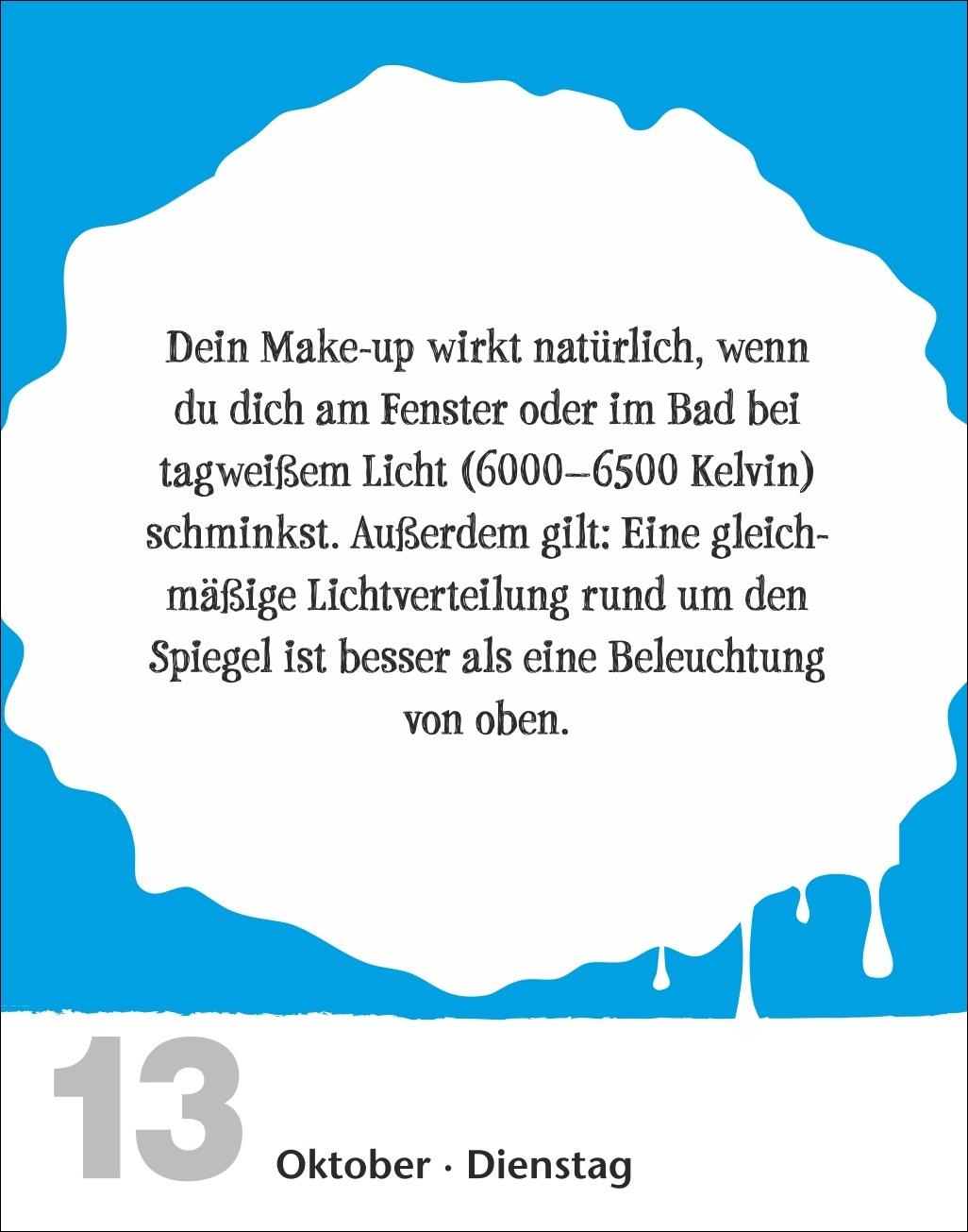 Beispielinhalt (Bild) Lifehacks Tagesabreißkalender 2026 - Der hilfreichste Kalender aller Zeiten