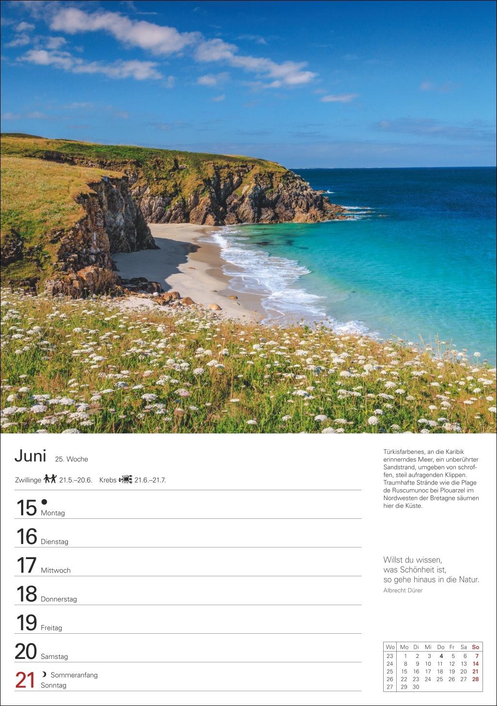 Beispielinhalt (Bild) Bretagne und Normandie Wochenplaner 2026 - Eine Reise in 53 Bildern