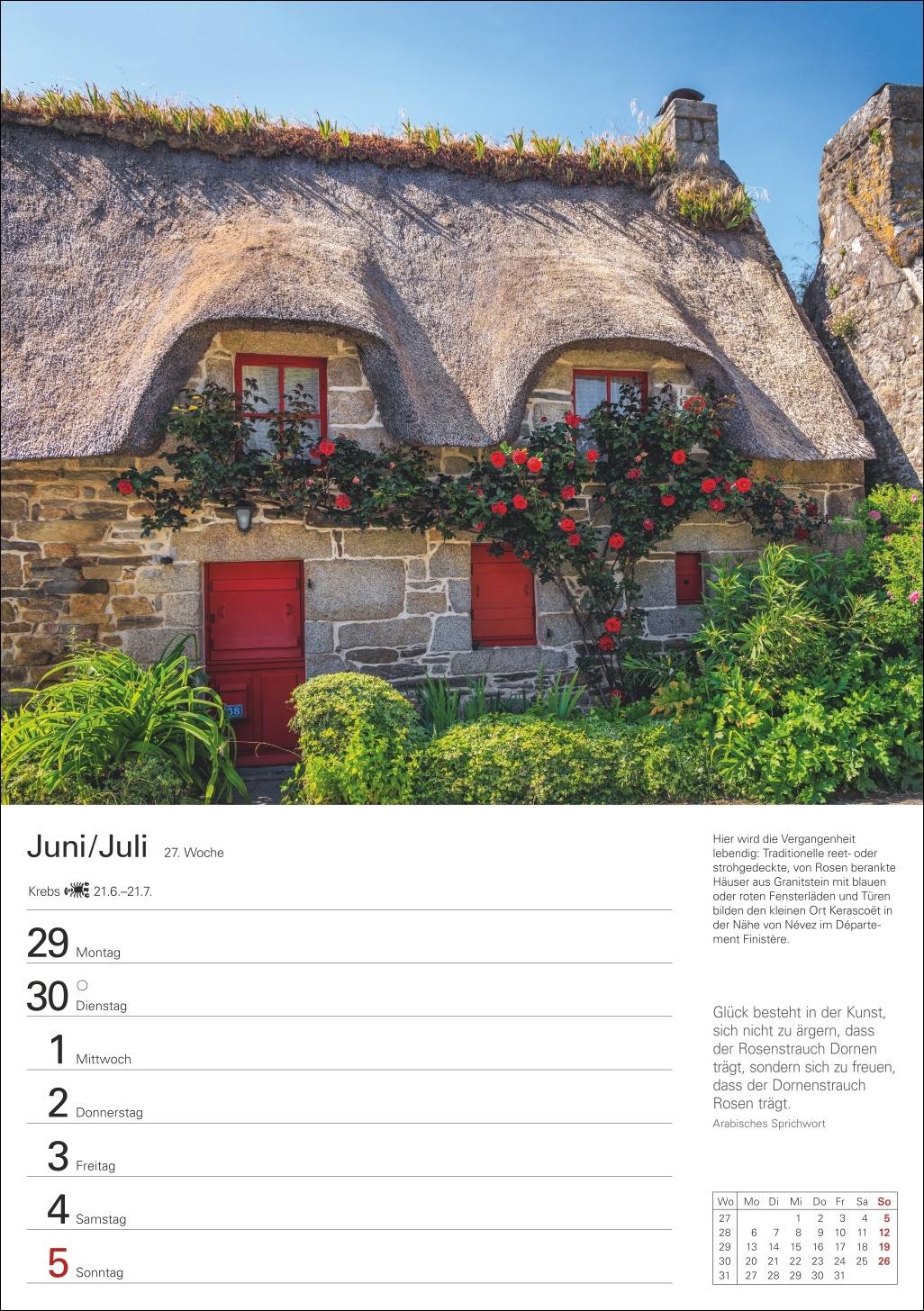 Beispielinhalt (Bild) Bretagne und Normandie Wochenplaner 2026 - Eine Reise in 53 Bildern