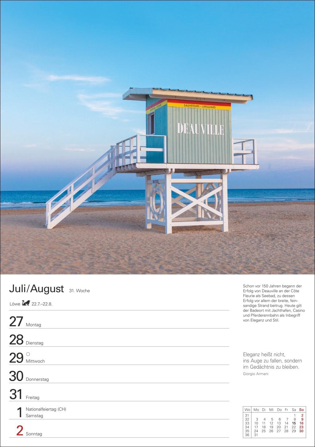 Beispielinhalt (Bild) Bretagne und Normandie Wochenplaner 2026 - Eine Reise in 53 Bildern