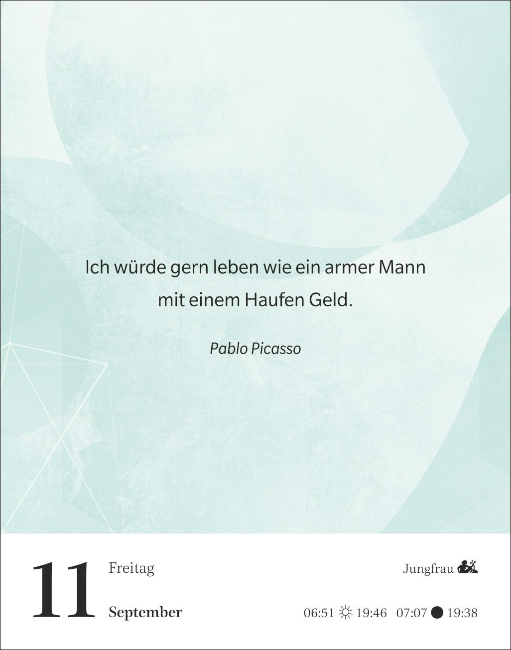 Beispielinhalt (Bild) Gute Gedanken tanken Tagesabreißkalender 2026 - Denkanstöße für das ganze Jahr