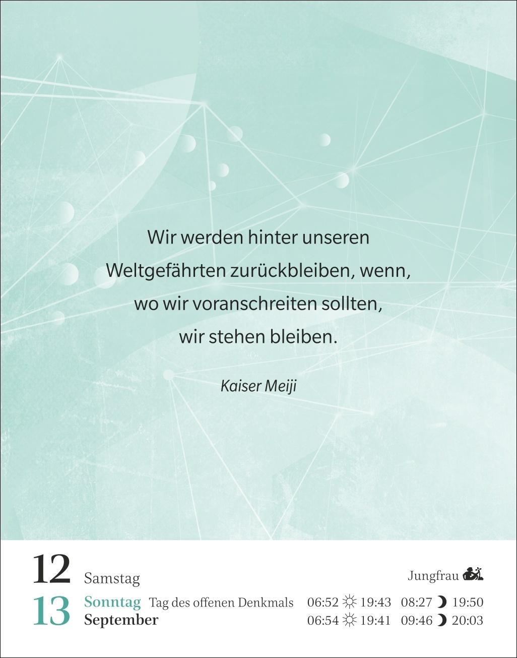 Beispielinhalt (Bild) Gute Gedanken tanken Tagesabreißkalender 2026 - Denkanstöße für das ganze Jahr