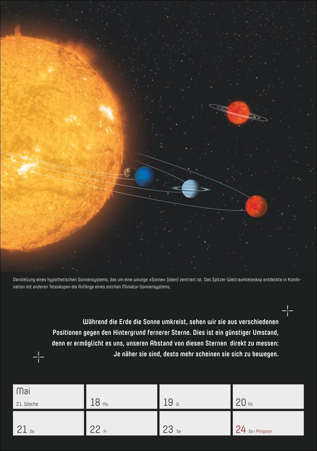 Beispielinhalt (Bild) Stephen Hawking - Universum Wochenplaner 2026 - 53 faszinierende Bilder und Zitate