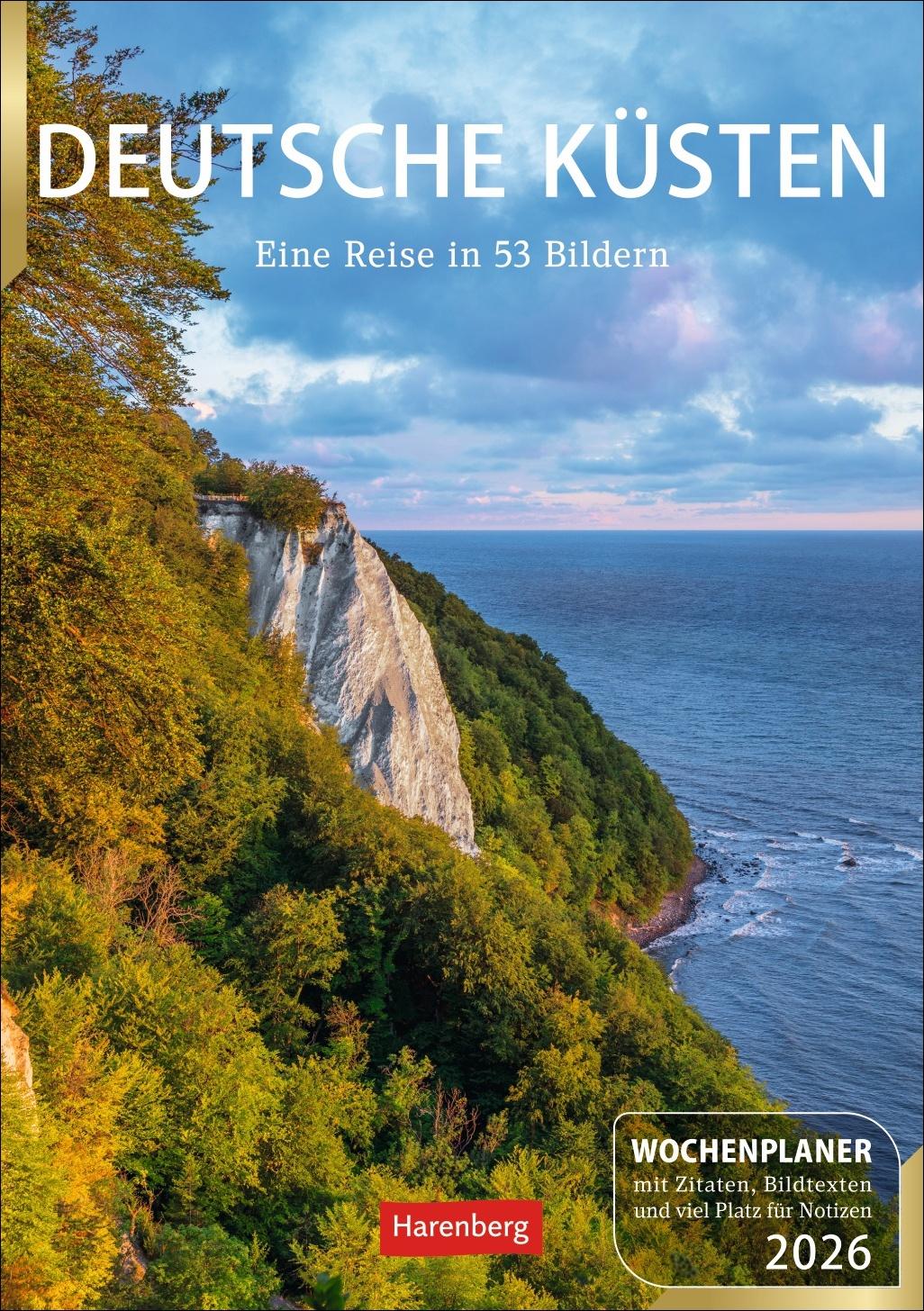 Vorderes Coverbild Deutsche Küsten Wochenplaner 2026 - Eine Reise in 53 Bildern