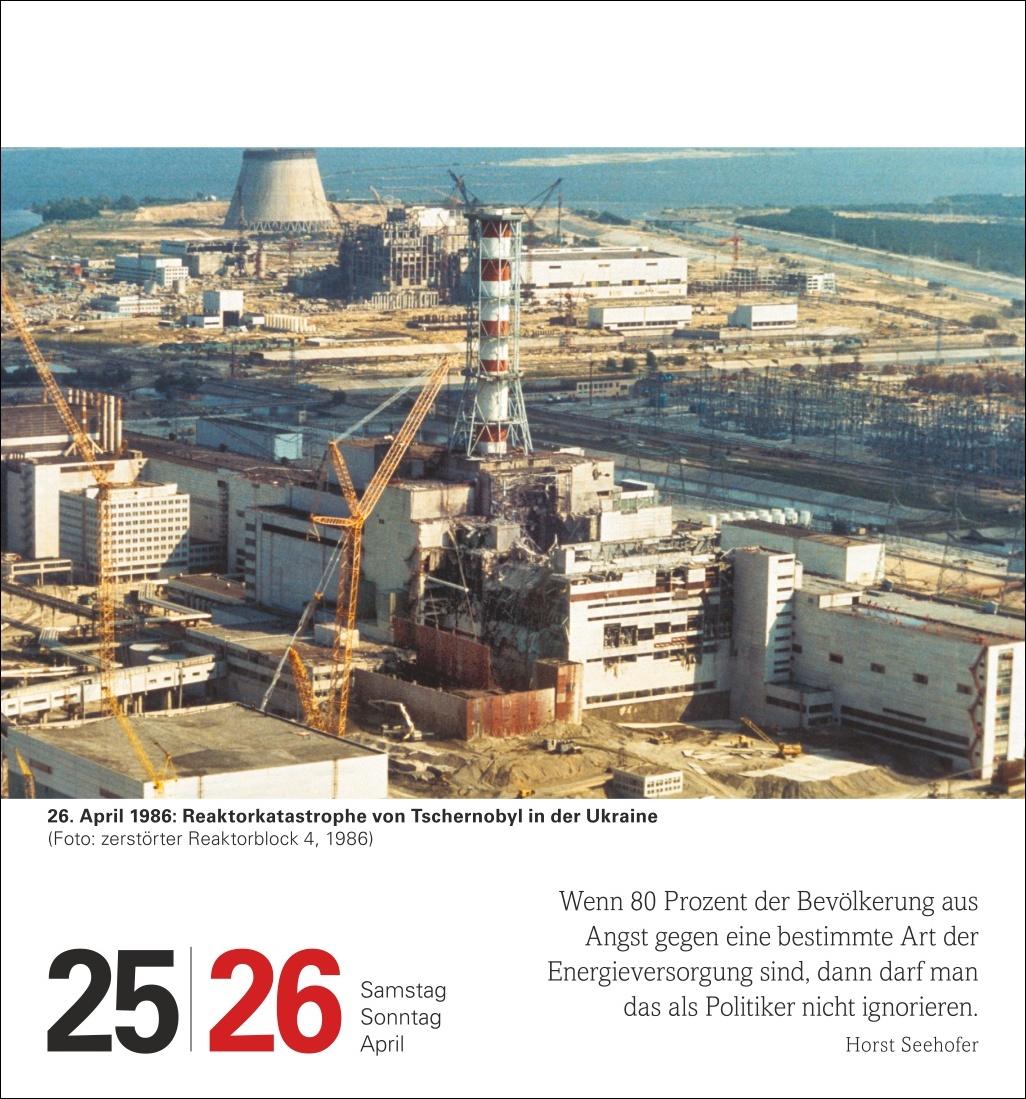 Beispielinhalt (Bild) Chronik Tagesabreißkalender 2026 - Kulturkalender - Personen, Ereignisse, Schauplätze
