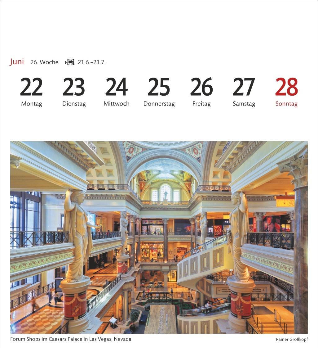 Beispielinhalt (Bild) USA Sehnsuchtskalender 2026 - Wochenkalender mit 53 Postkarten