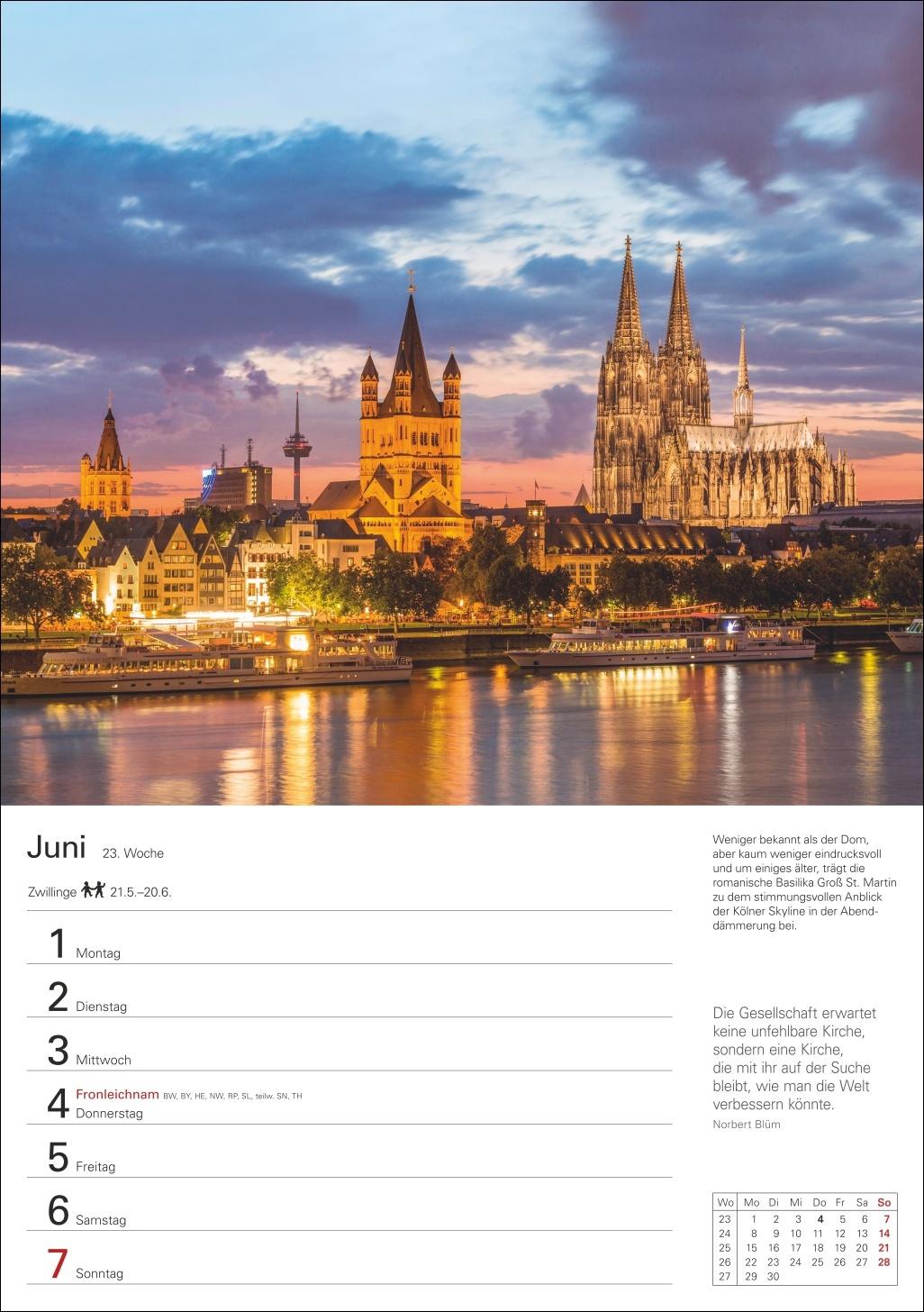 Beispielinhalt (Bild) Deutschland Wochenplaner 2026 - Eine Reise in 53 Bildern