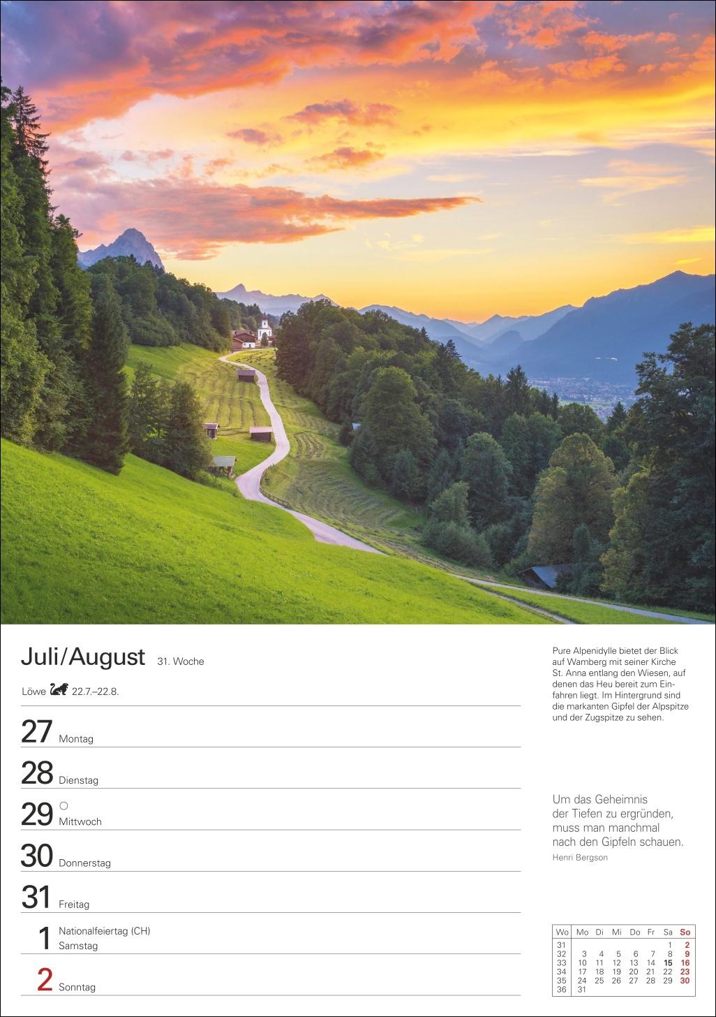 Beispielinhalt (Bild) Deutschland Wochenplaner 2026 - Eine Reise in 53 Bildern